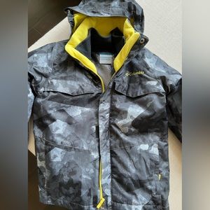 Columbia Boys Whirlibird Interchange Jacket, size XS, color black, gray, silver